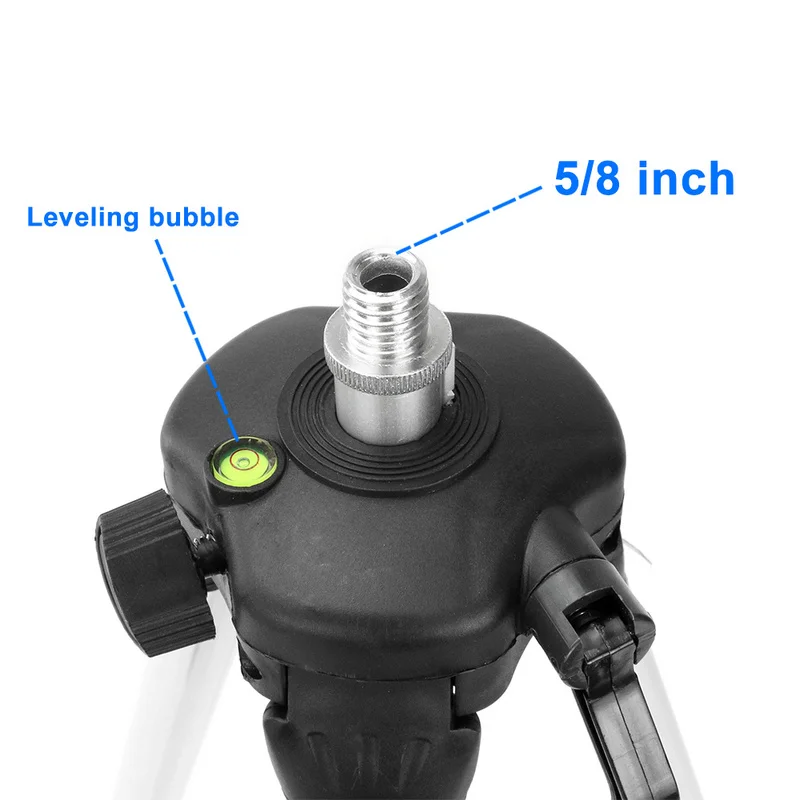 Kaitian 1,5 м Штатив для лазерного уровня с выравнивающим пузырьковым удлинителем и регулируемой высотой для наливного 360 и лазерной линии