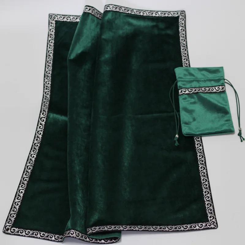 Скатерть Таро с сумками Высококачественная Флокированная Ткань Таро аксессуары для настольной игры алтарь Таро церемония скатерть