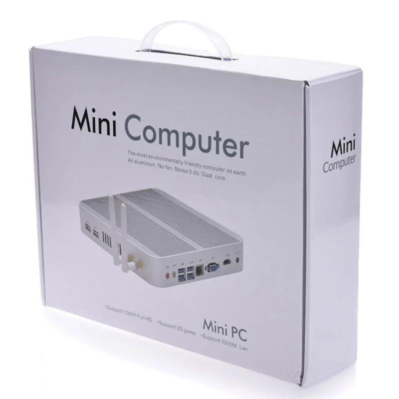 Мини ПК с двумя портами RS232 процессором Core i5 7200u безвентиляторный промышленный