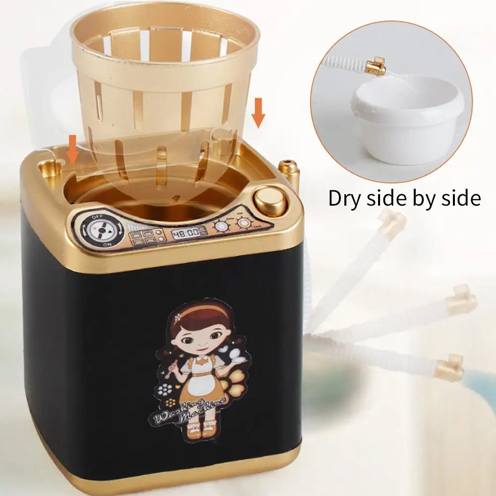 Мини электрическая стиральная машина кукольный домик мебель ролевые игрушки очень эффективно пригодны для мытья теней кисть макияж кисти