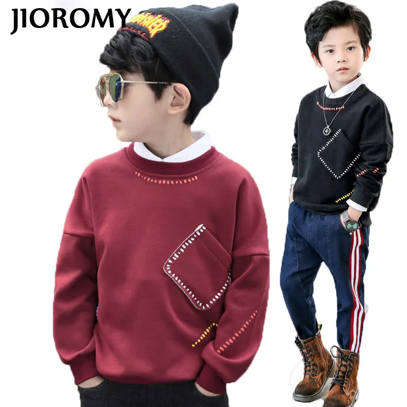 Boys plus cashmere thick sweater Korean children's fashion oblique