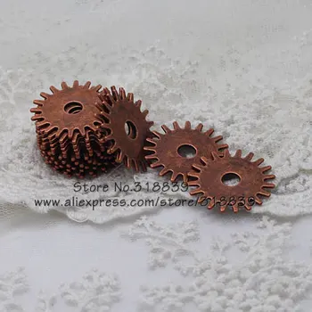 

Antique Copper Metal Zinc Alloy Steampunk Gears Pendant Charms Diy Jewelry Gear Charms Makings 25mm 40pcs/lot 7976