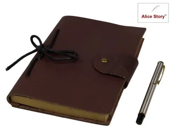 

Vintage Leather Notebook Kraft Paper A5 Size 8.5 Inch Gift Diary Traveler Journal Notebook School Supplies Notebook