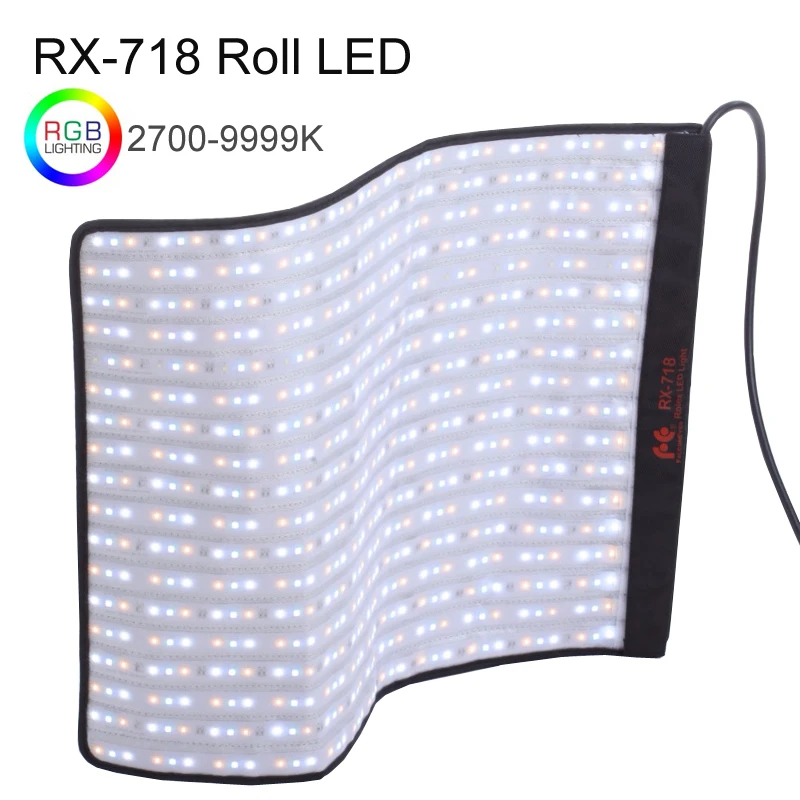 FalconEyes Roll Flex Series RX 718 100 Вт RGB 2700 9999K портативный светодиодный светильник для
