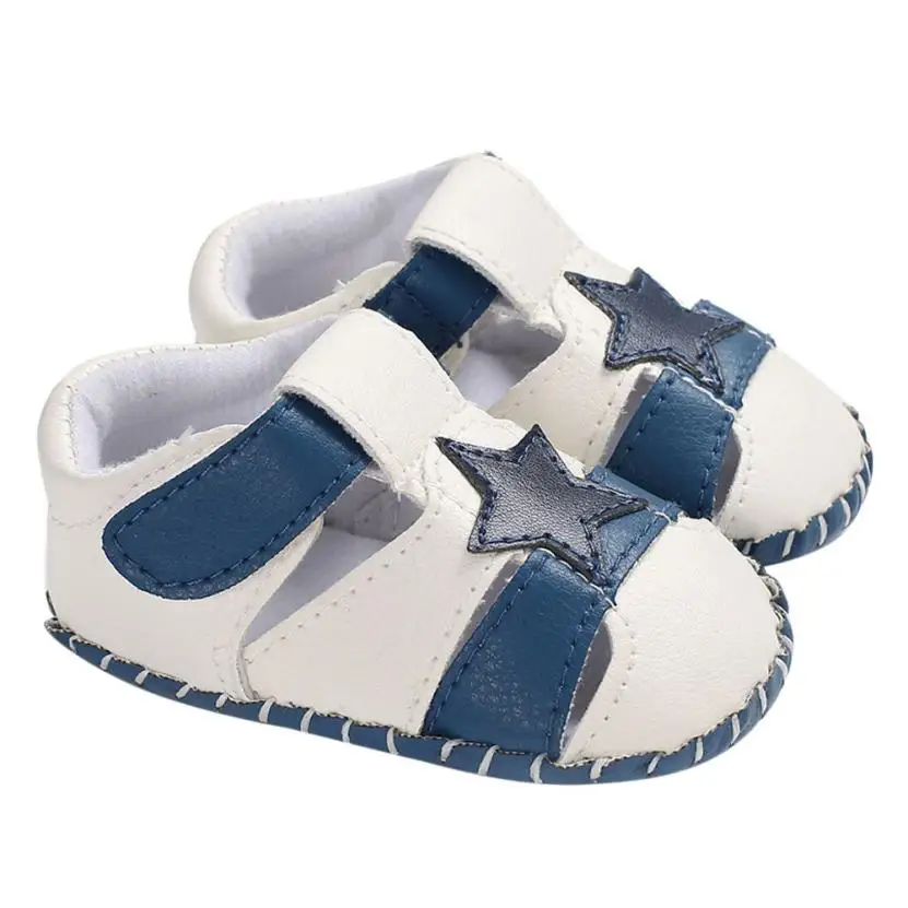 TELOTUNY детская обувь для новорожденных летние босоножки детские, сандалии для маленьких детей, для девочек и мальчиков обувь для малышей новорожденных обувь uk m21 - Цвет: Blue