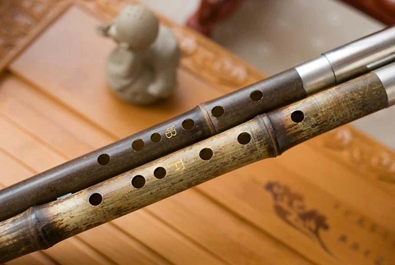 Поперечная игра Бау флейта двойные трубы Фиолетовый Бамбук Бау флейта бас+ Сопрано-флейта Бау профессиональные музыкальные инструменты
