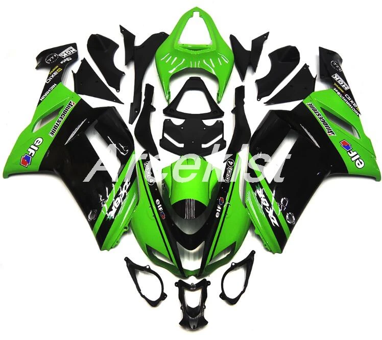 

4 Gifts New ABS Full Fairings Kit Fit for kawasaki Ninja ZX6R 636 2007 2008 07 08 6R ZX-6R Bodywork set elf green black