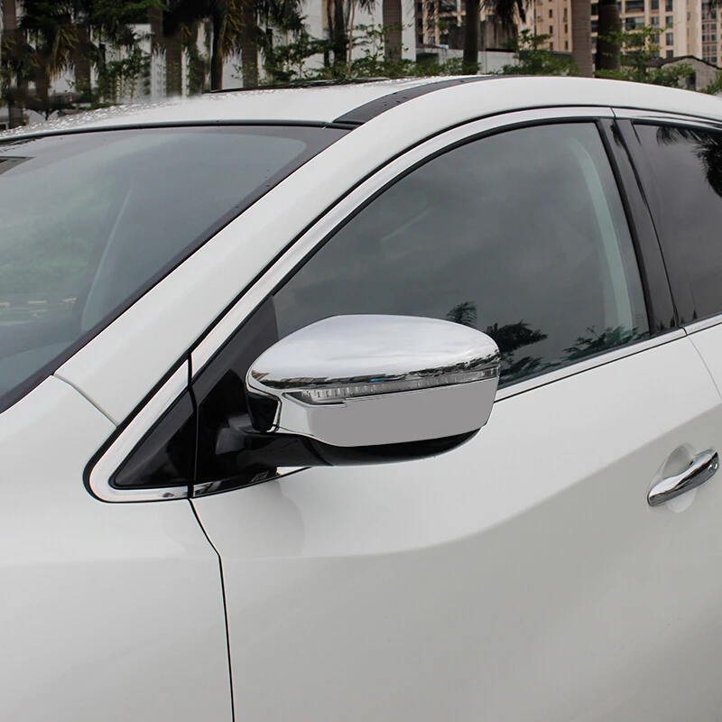 

For Nissan Murano 2015-2018 ABS Chrome back Rearview Side Mirror sticker cover trim panel lamp car styling accessories 2pcs