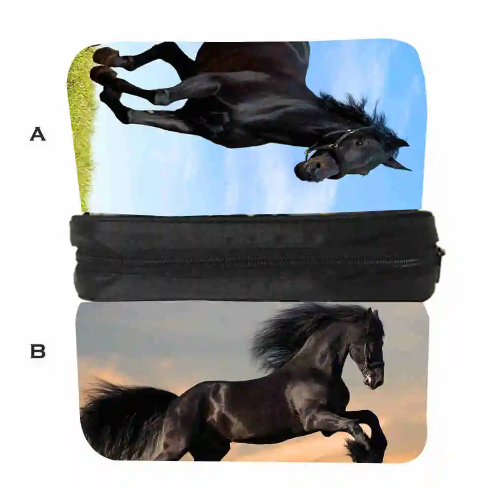 

Horse Pattern Custom Printing Anime Animal Cosmetic Cases Galaxy Space Stationery Organizer Storage Bag Case Pencil Holder Bags