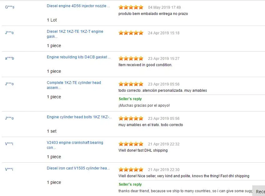 aliexpress  feedback