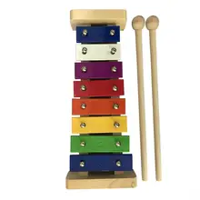 8Key деревянные алюминиевые Glockenspiel ксилофон детские музыкальные ударные инструменты