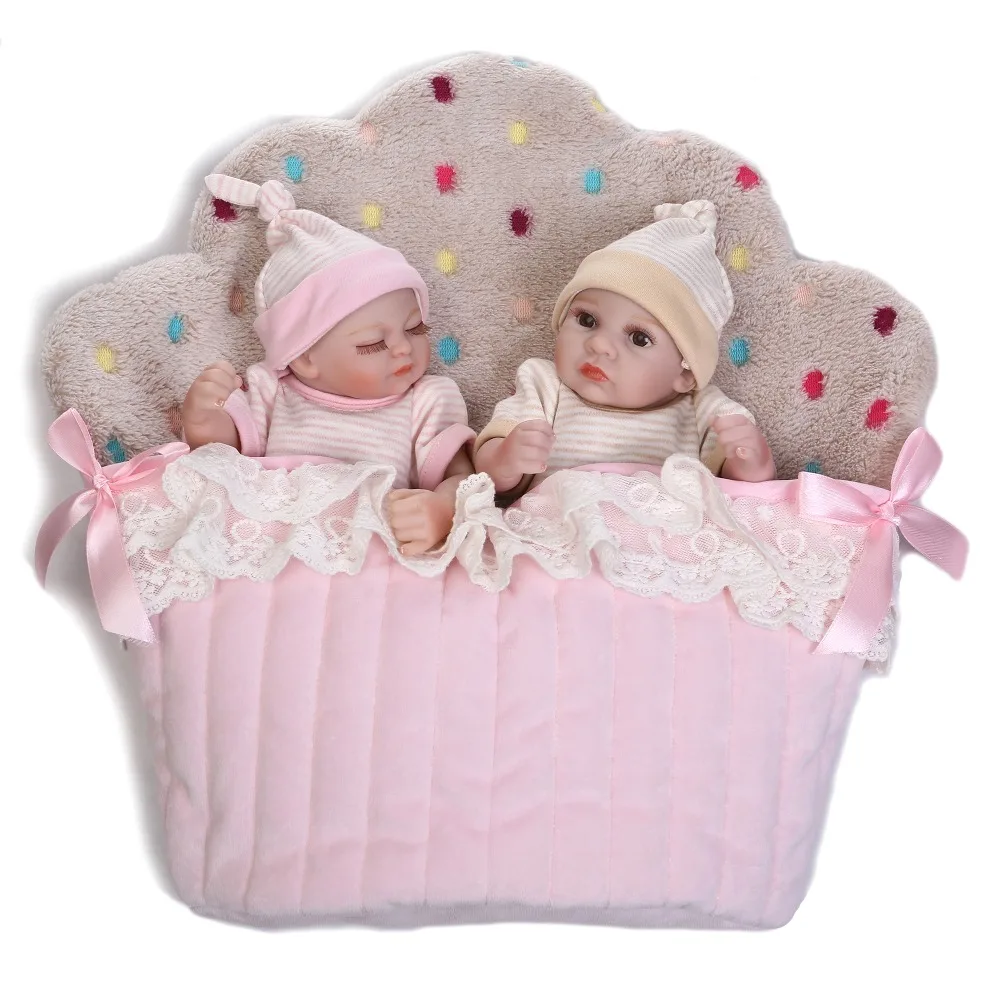 

NPKCOLLECTION 2017 new reborn baby dolls mini twin soft real gentle touch baby dolls playmates for kids