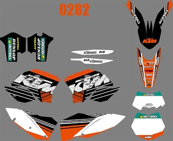 

0282 Motorcycle Team Graphic & Backgrounds Decal Stiker Kits for KTM EXC 2008 2009 2010 2011