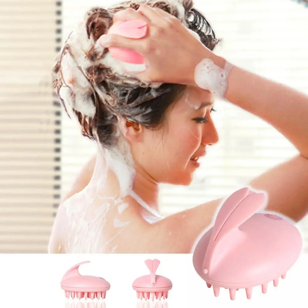 “ Massager do Cuidado de Cabelo Água Coelho Bonito Cabeça Massageador