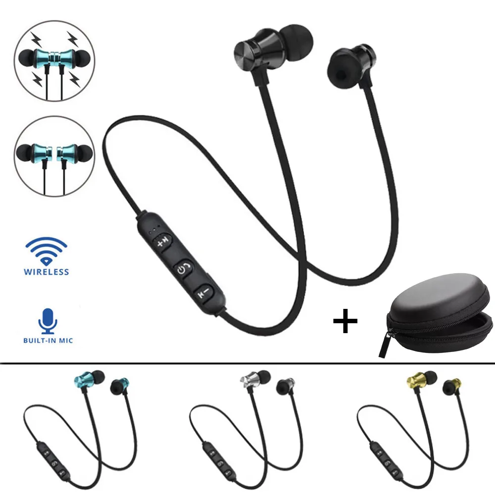 H20 магнитные беспроводные Bluetooth наушники, стерео спортивные наушники, беспроводная гарнитура в уши+ с сумкой для наушников, микрофон для samsung