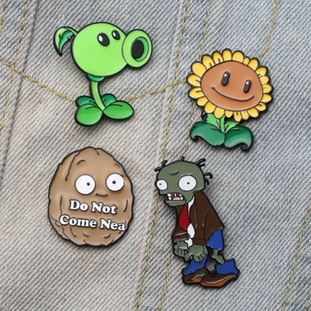 

DMLSKY 20pcs/lot Plants ghost game Enamel Pins Brooches Lapel Pin Backpack Bags Badge Clothing Decoration M3487