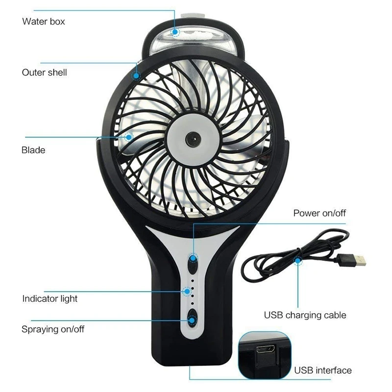 Мини-портативный usb-вентилятор для запотевания с персональным охлаждением, увлажнитель воздуха, перезаряжаемый портативный мини-вентилятор для охлаждения запотевания для дома