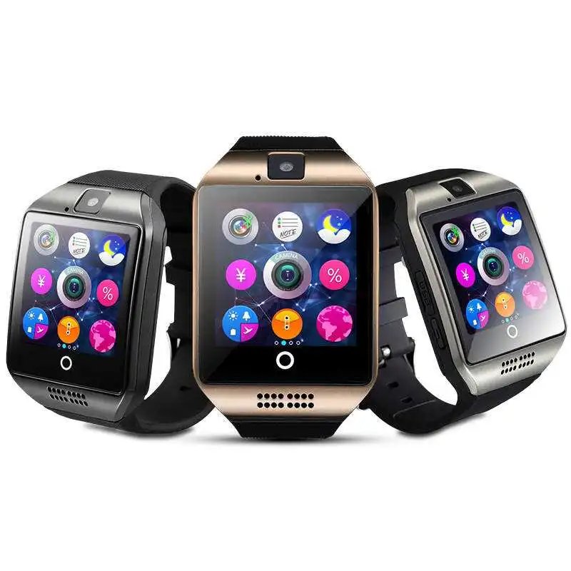 

Bluetooth Smart Watch Q18 With Camera Facebook Whatsapp Twitter Sync SMS Smartwatch Support SIM TF Card For IOS Android