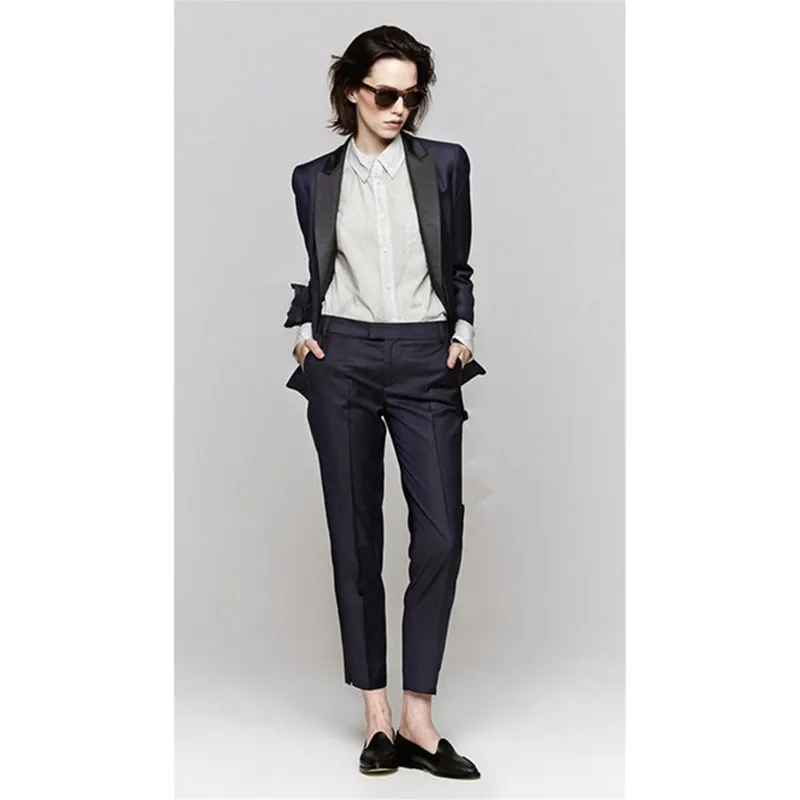 Индивидуальные сейчас популярные новые женские тонкий женский костюм из двух частей(куртка+ брюки) дамское деловое офисное платье