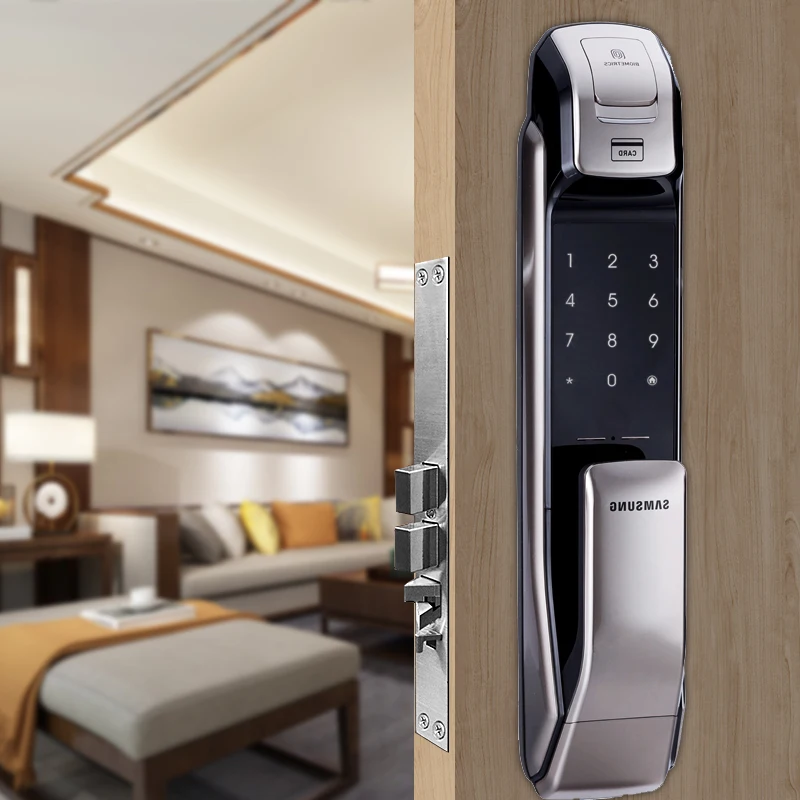  SAMSUNG Fingerprint PUSH PULL Digital Door Lock With WIFI Bluetooth App SHS-DP728 English Version B