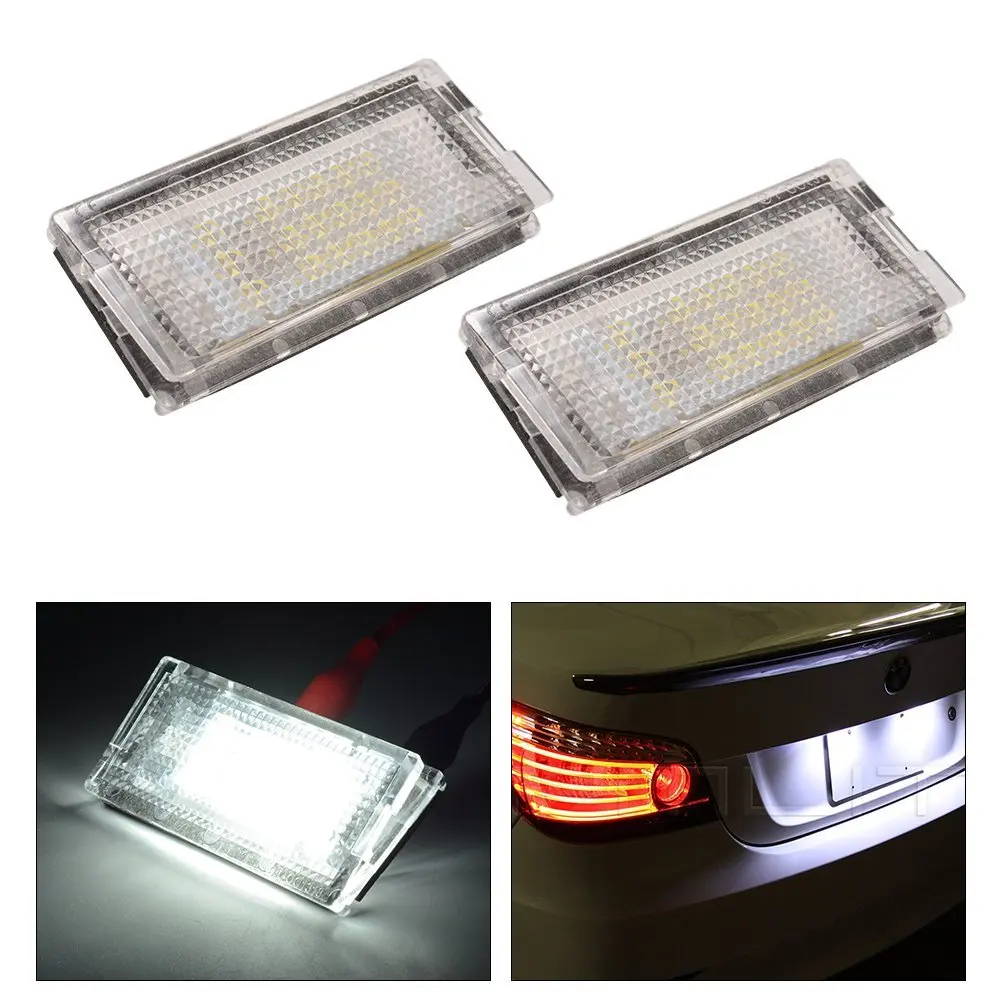 

2Pcs License Plate Light CANbus Error Free 3528 SMD LED Lamp for BMW E46 4D(98-03) 2D(04-06) M3(04-06) DY192