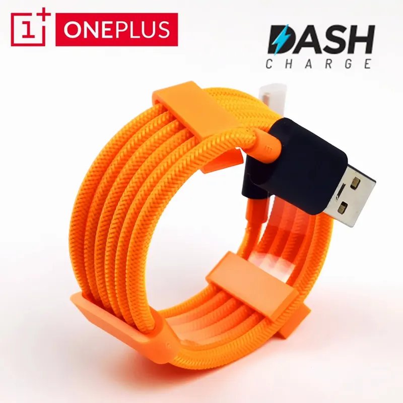

Original OnePlus 5t Dash Charger Cable Genuine One Plus 4A nylon Warp Charge Cable For Oneplus 6T 6 5 3t 3 Oppo Vooc samsung