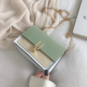 

b Women's Crossbody Bag Fashion Contrast Color Bucket Chain Bags For Female 2019 Shoulder Small Flap Handbag Bolsa Feminina