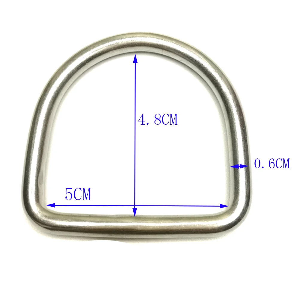 316 нержавеющая сталь для подводного погружения d-образное кольцо Пряжка крюк для 5 см Вес ремень тесьма дайвинг серфинг аксессуары