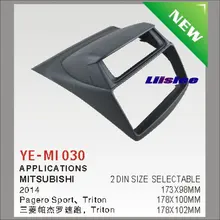 2 DIN Refitting Frame Panel For Mitsubishi Pajero Sport Triton L200 Radio Stereo CD DVD Player Navi / Dashboard ABS Fascia Kits