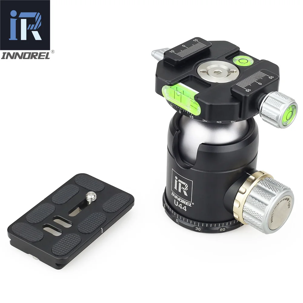  INNOREL U44 44mm Double panoramic ball head heavy duty 720 degree tripod head for camera compatible