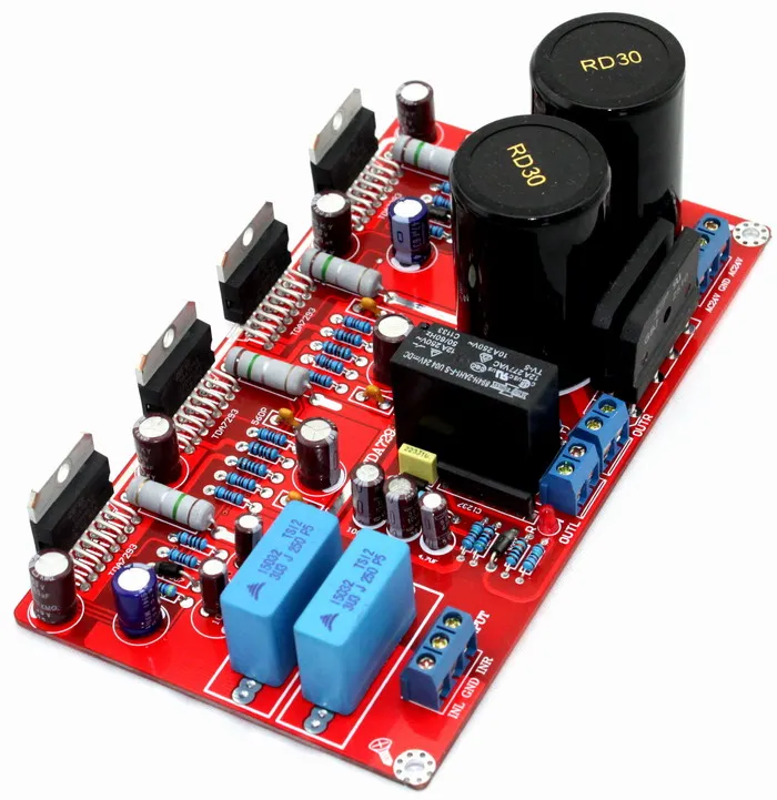 Плата усилителя TDA7293 двойная AC24V-0-24V 2 0 параллельная усилитель 2*170 Вт Android 50 в 10000