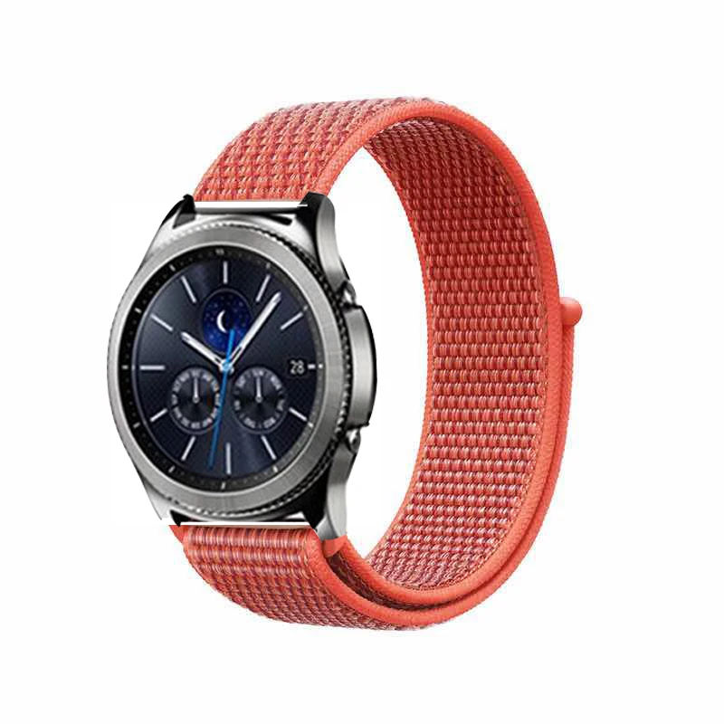 Ремешок для samsung gear S3 sport s2 классические часы пограничника Band huami amazfit bip 20 мм 22 мм galaxy watch 42 мм 46 мм huawei gt 2 - Цвет ремешка: nectarine