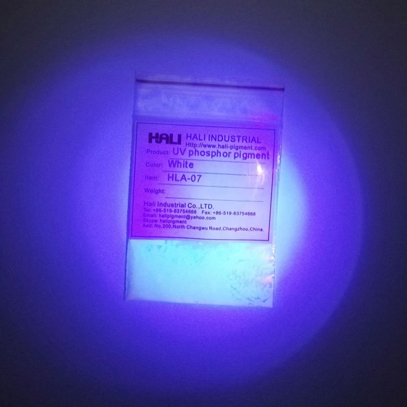 

ultraviolet phosphor pigment Anti-counterfeiting pigment UV fluorescent powder,under UV light color:white,1lot=5g,free shipping.