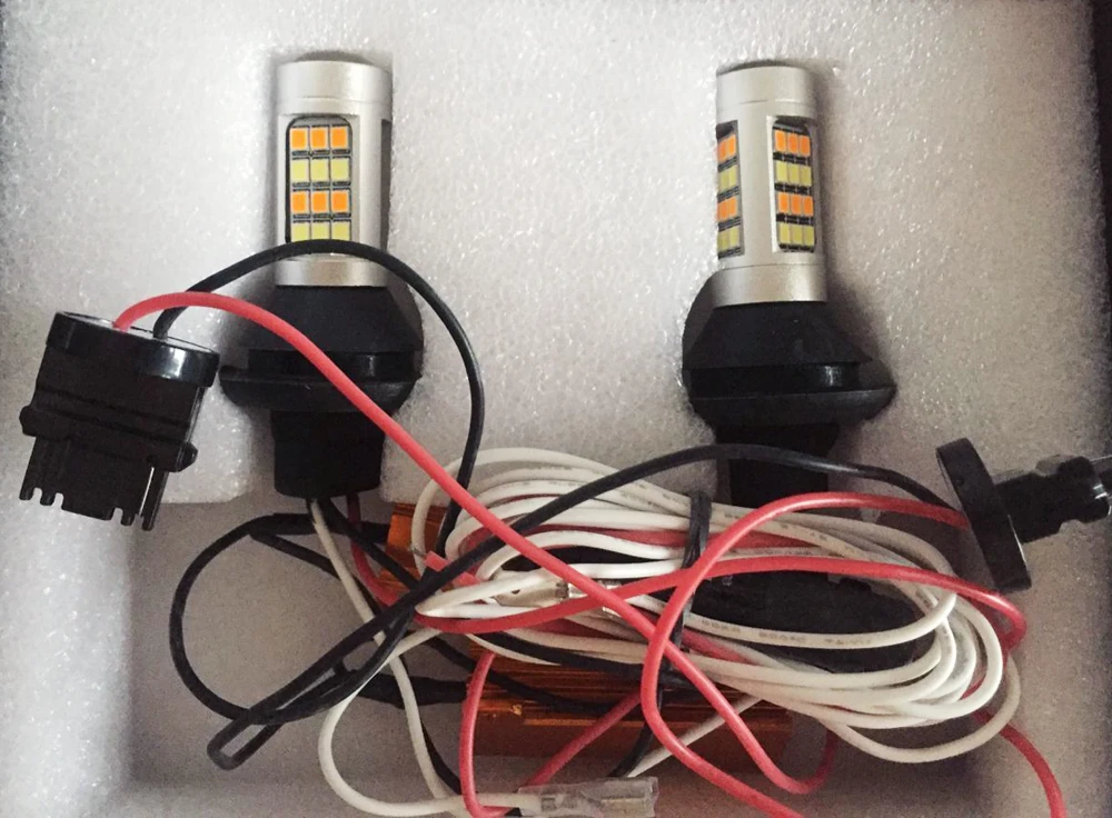 YIJINSHENG T20 Led 42 SMD высокомощный дневной ходовой светильник + сигнал поворота DRL