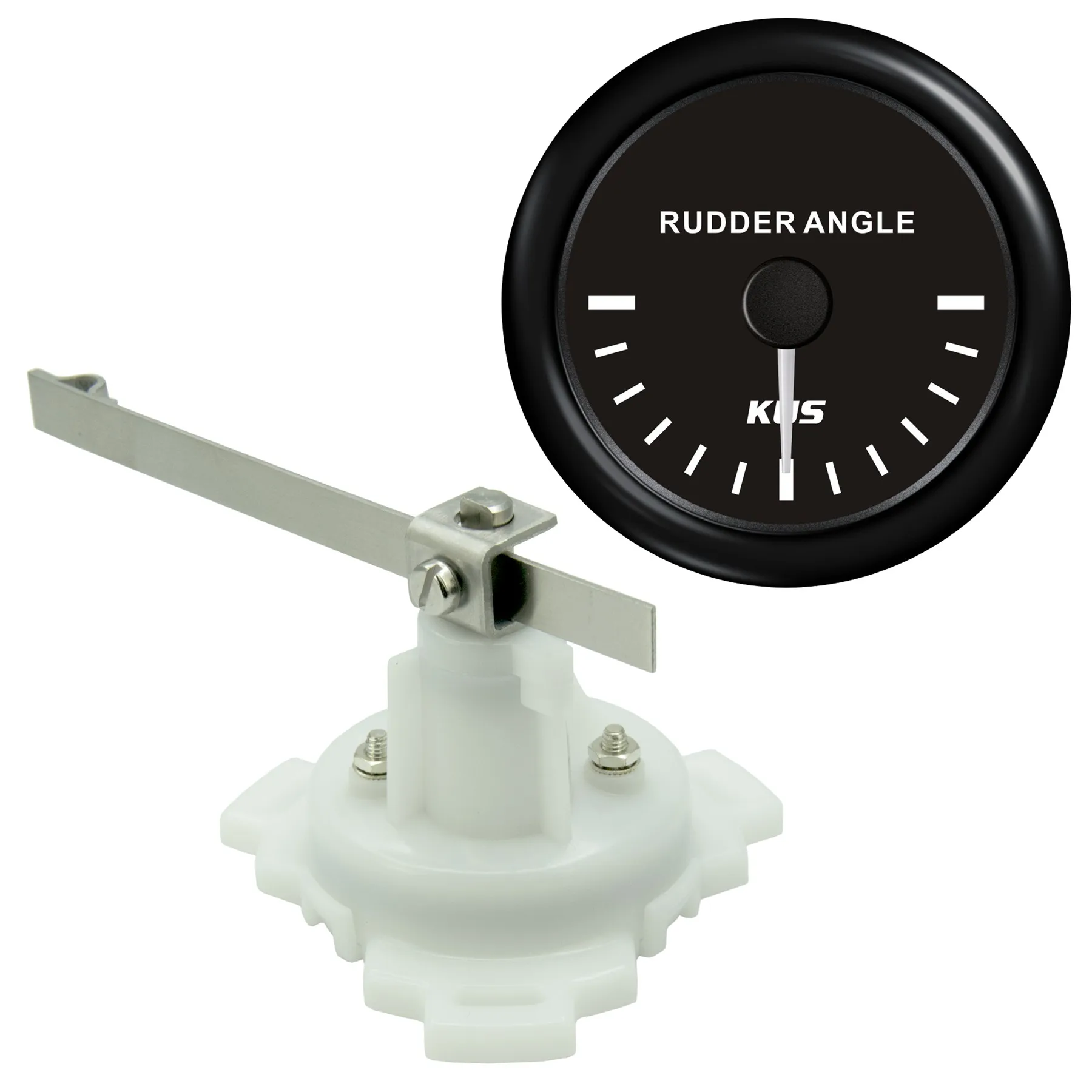 KUS Boat Rudder Angle Indicator Gauge 12V 24V With Marine Rudder Sensor