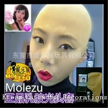 Funny Natural head latex Skin head Monk nun bald cap/wig Halloween party props comedy concert film Movies Costume Dress Up 1PCS