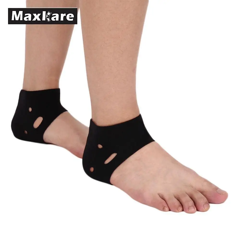 Pair Foot Guard Pads Ankle Support Breathable Hole Elastic Brace Yoga Black Protector Ultralight