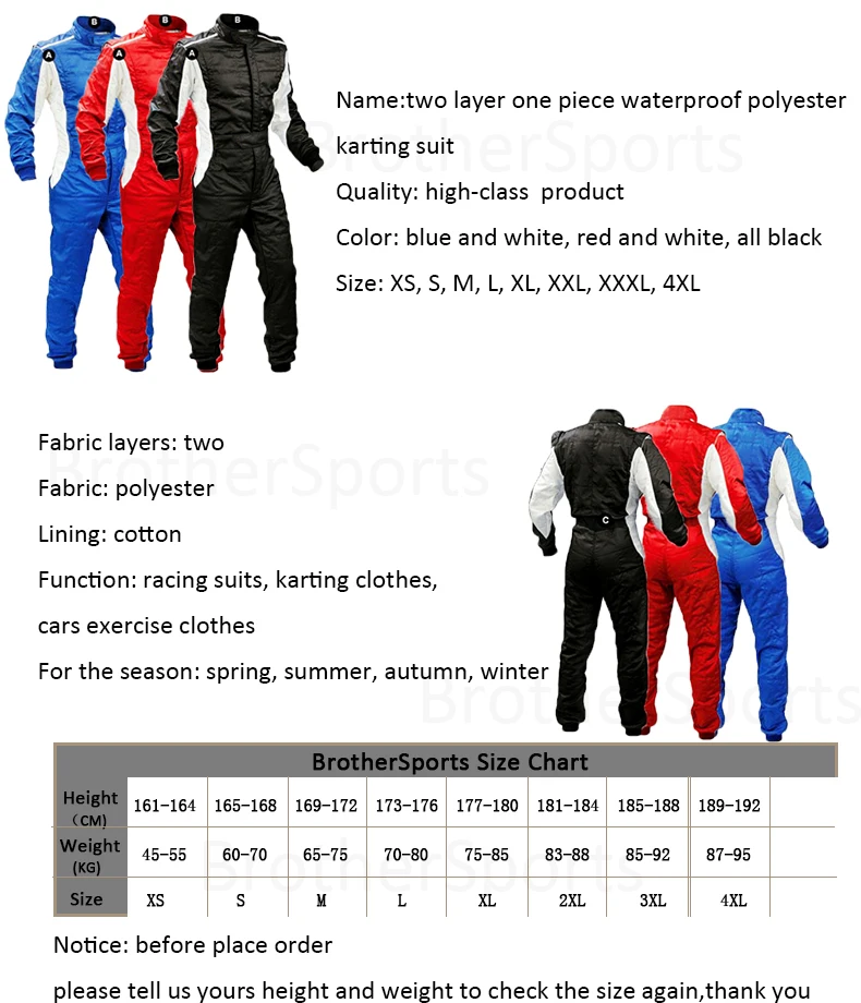 racing suit karting detail