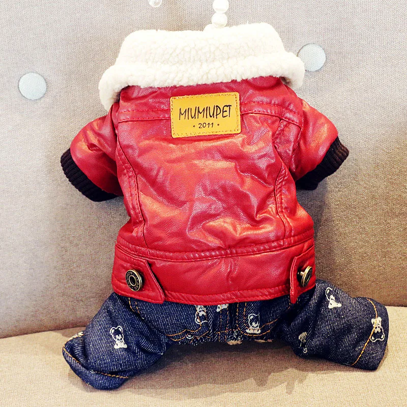 

Winter Autumn Dog Clothes for Small Dogs Cotton Jumpsuit for Chihuahua Puppy Overalls for Yorkshire French Bulldog Denim Costume