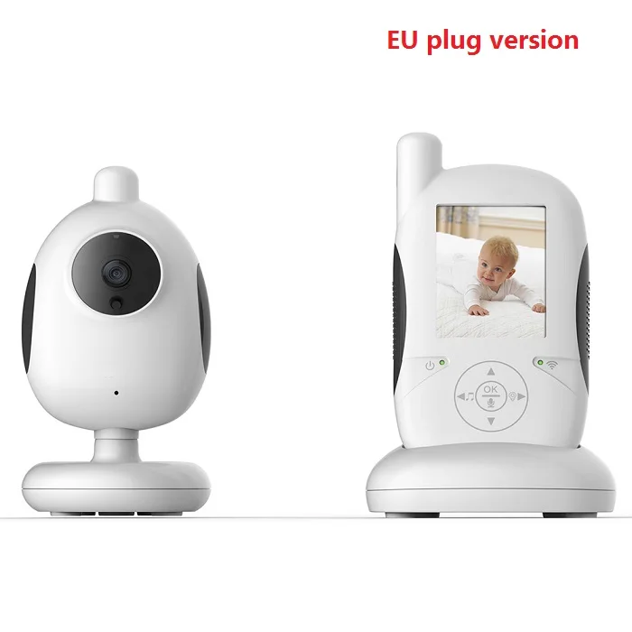 2,4 дюймов 2,4 ГГц цифровой беспроводной детский монитор электронная Няня няня, безопасность камеры аудио ночного видения монитор температуры - Цвет: White eu