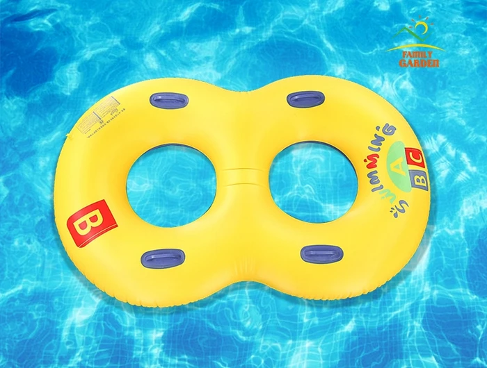 Inflatable Two People Lovers Couples Swimming Ring Circle Double Mommy