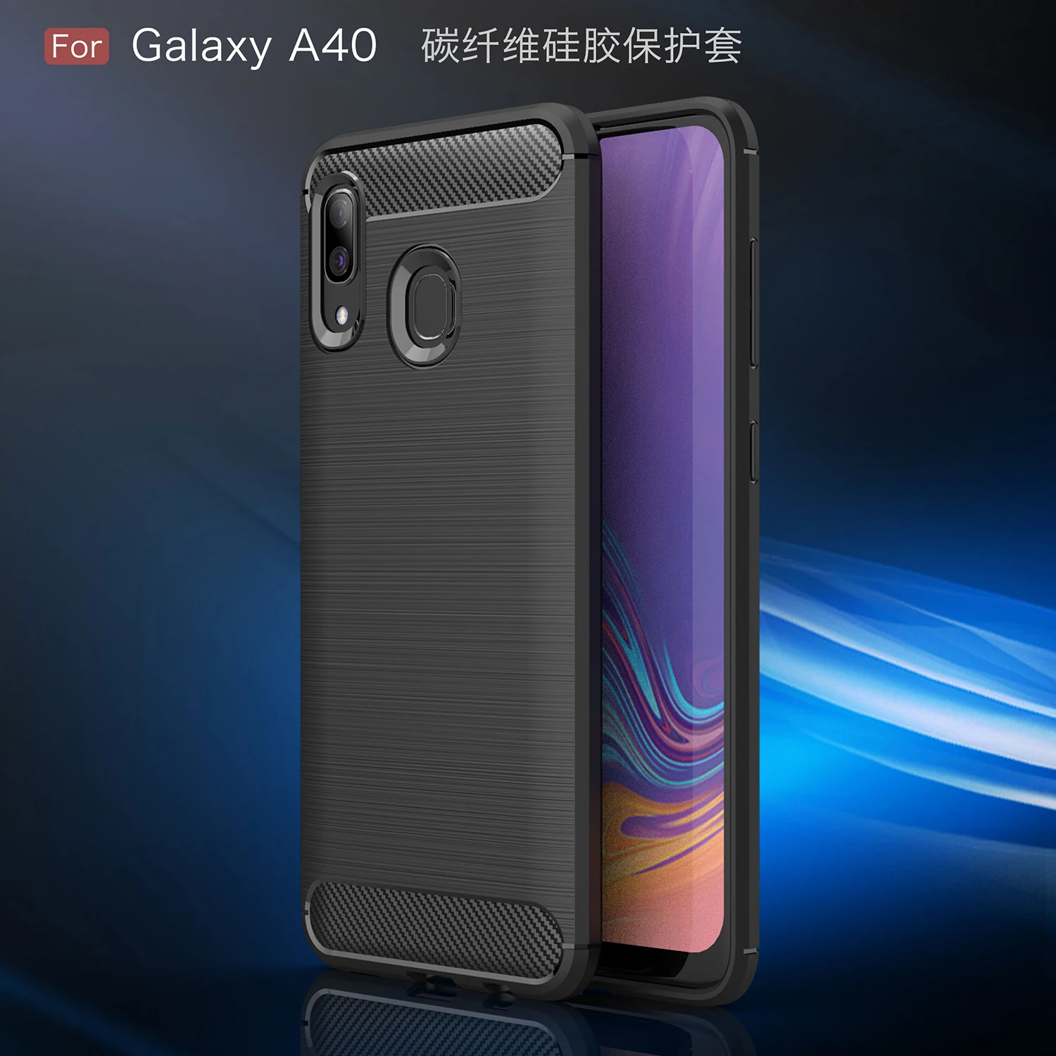 Для samsung Galaxy A40 40A силиконовый чехол ТПУ SM-A405FN/DS SM-A405F/DS бампер из углеродного волокна крышка SM-A405F SM-A405FN мягкие принципиально