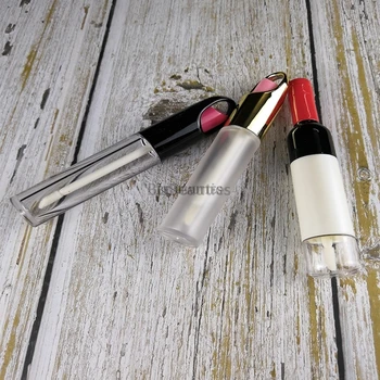 

300Pcs/lot Lip Frost Gloss Container Lip Gloss Brillant Bottle Refillable Tube Brush Empty Lipstick Make Tool