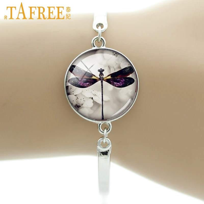 TAFREE браслет Подвеска стрекозы природа животные насекомые Стрекоза Бабочка для женщин ювелирные изделия Мода ручной работы подарки для друзей T593