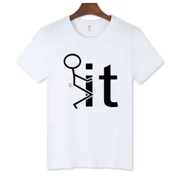 Мужская белая футболка с круглым вырезом и надписью Word F It 2016, модные мужские футболки, брендовая Повседневная хлопковая футболка с