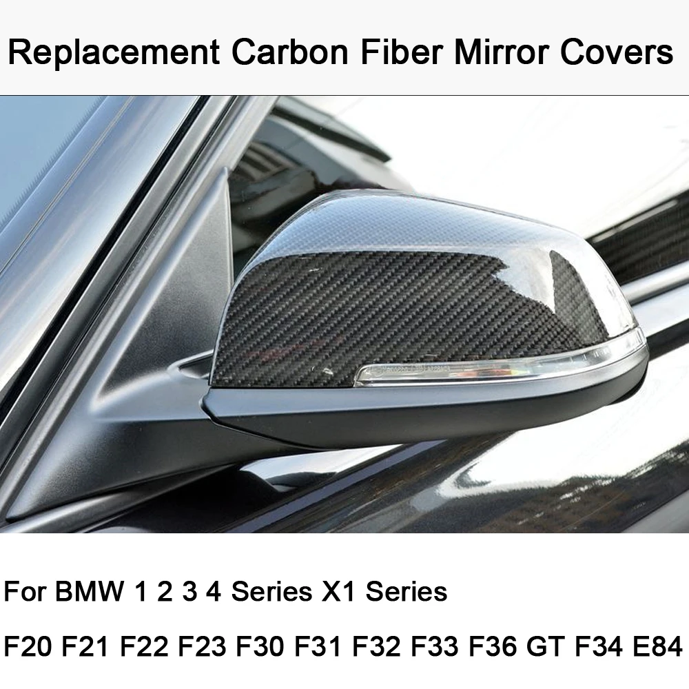 Car styling Replacement Carbon Fiber Mirror Covers Caps Shell for BMW 1 2 3 4 series F20 F21 F22 F23 F30 F31 F34 F32 F33 F36 E84 Car styling Replacement Carbon Fiber Mirror Covers Caps Shell for BMW 1 2 3 4 series F20 F21 F22 F23 F30 F31 F34 F32 F33 F36 E84