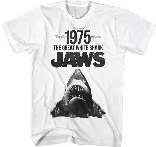 

Jaws Summer Of 1975 The Great White Shark Adult T Shirt Classic Movie