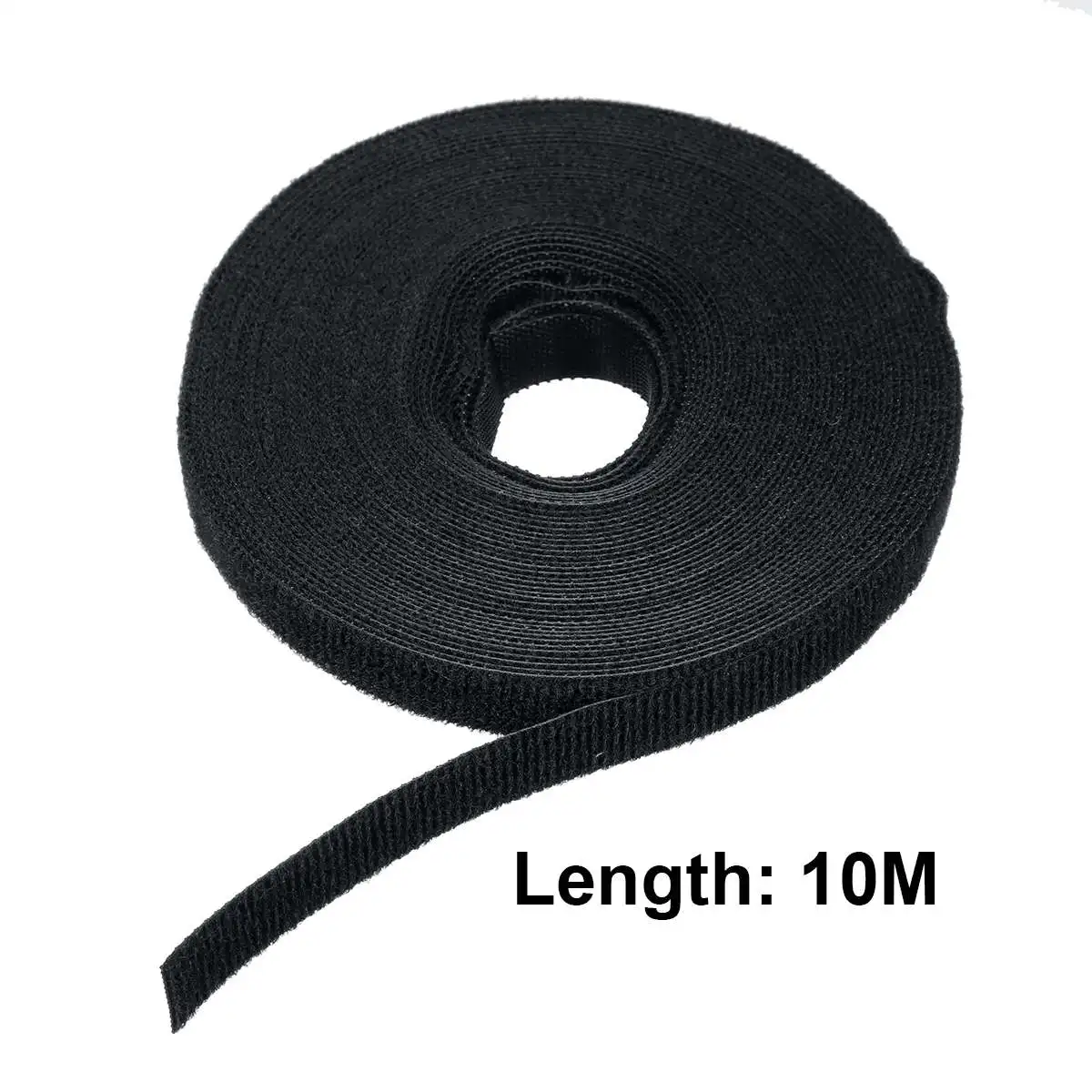 

Nylon Cable Ties Belting Velcros Adhesive Wire Cable Organizer Cord Winder Manager Strap USB Cable Holder Protector 10Mx12MM