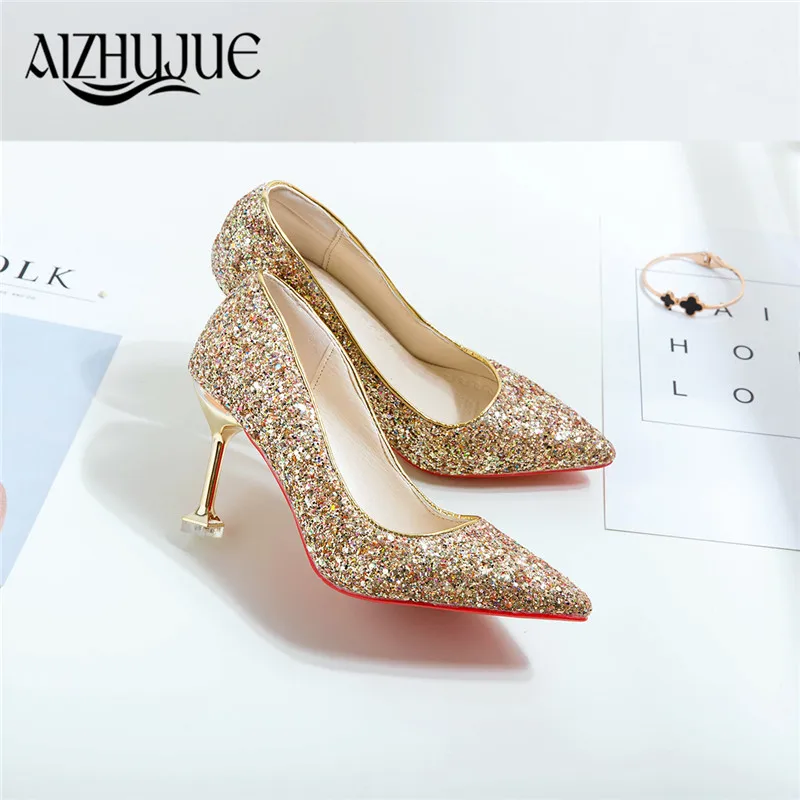 FAMIAO Gold Sliver White Ladies Shoes 2018 Women Pumps Extrem Sexy High Heels Women Shoes Thin Heels Female Shoes Wedding Shoes FAMIAO Gold Sliver White Ladies Shoes 2018 Women Pumps Extrem Sexy High Heels Women Shoes Thin Heels Female Shoes Wedding Shoes