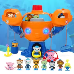 Octonauts Игрушки для мальчиков осьминог набор крепости с легкой музыкой подводный маленький командный серии дом игрушки детские игрушки